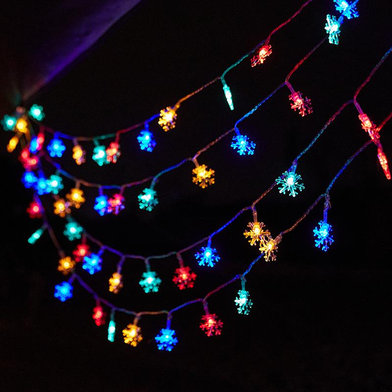 LED Mini Colorful String Lights Camping Atmosphere Lights Christmas Outdoor Garden Festival Decorative Lights Battery-Powered