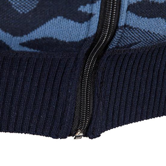Coat Hooded Camouflage Warm Cardigan Zipper Men Jacket for Winter