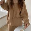 Pijama para Mujer Traje de Ropa para el Hogar Versión de Primavera y Otoño de Pantalones Largos de Manga Larga Sección Fina Traje de Ropa para el Hogar Holgado