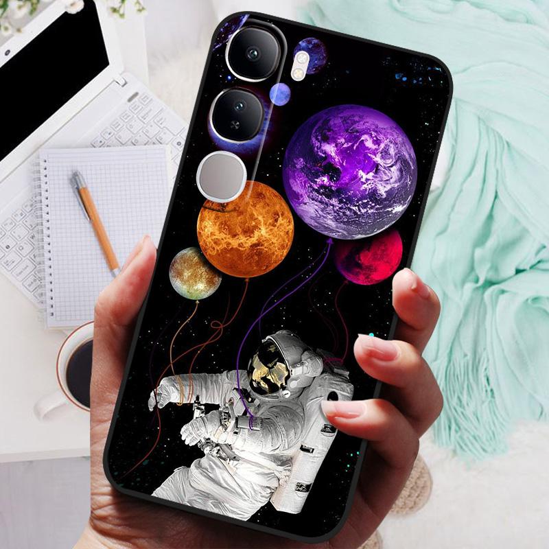 Vivo V40 Lite IDN V40SE Y200 Y300 Telefon Kılıfı Arka Kapak Moda Çiçek Kelebek Yumuşak TPU Kılıflar Vivo V 40 Lite V40 SE İçin