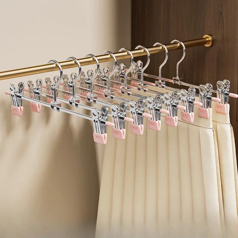 Регулируемая вешалка для одежды из нержавеющей стали для домашнего использования бесшовная вешалка JK для сушки и хранения нескользящая вешалка для одежды 6638₽
