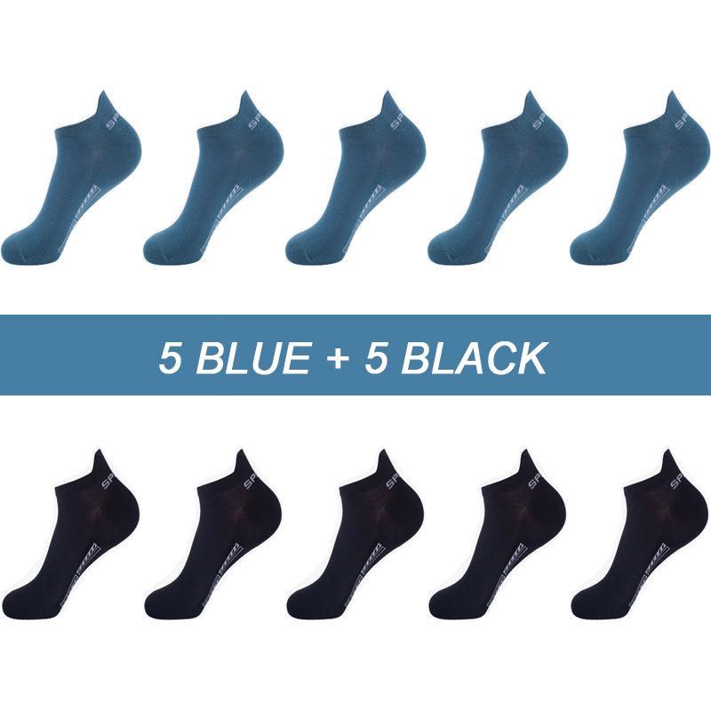 10Pairs/lot High Quality Men Socks Breathable Cotton Sports Boat Sock Mesh Casual Athletic Summer Thin Cut Short Sox Sokken Size 38-45