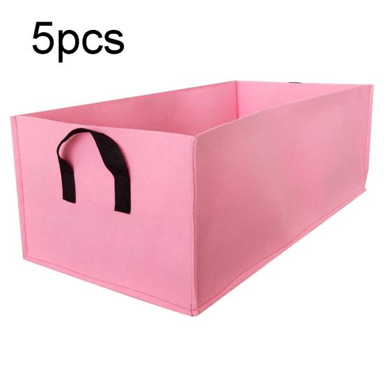 5Pcs Rectangle Thick Felt Tomato Vegetable Grow Bag Garden Planter Pot Container