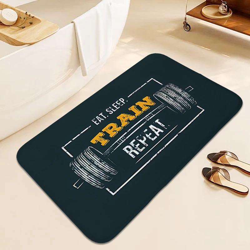 Gym Carpet for Bedroom Floor Mats Front Door Soft Living Room Funny Doormat Bathroom Hallway Sleeping Room Rug Aesthetic