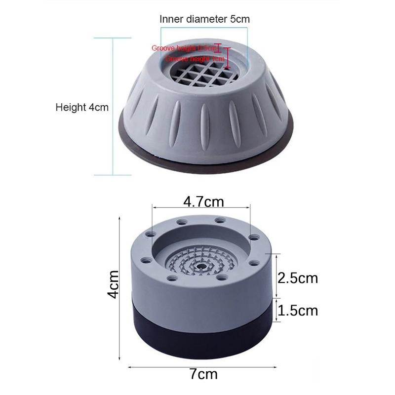 Anti Vibration Pads Washing Machine Rubber Feet Legs Mat Anti-vibration Pad Universal Noise-reducing Leg Base for Furniture