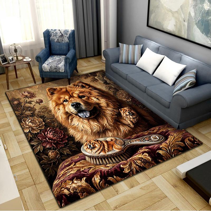 Indian Chief Painting Carpet Rug for Living Room Bedroom Home Sofa Decoration, Kids Play Non-slip Floor Mat