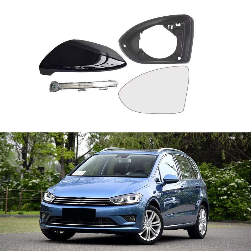 Compatible Rearview Mirror Cover and Turn Signal for 2014-2020 Volkswagen Golf Sportsvan