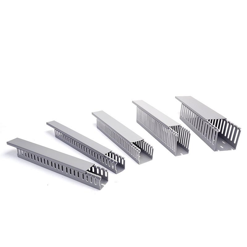 Flammhemmender grauer PVC-Verdrahtungskanal – Neues Material, isoliert & verbessert