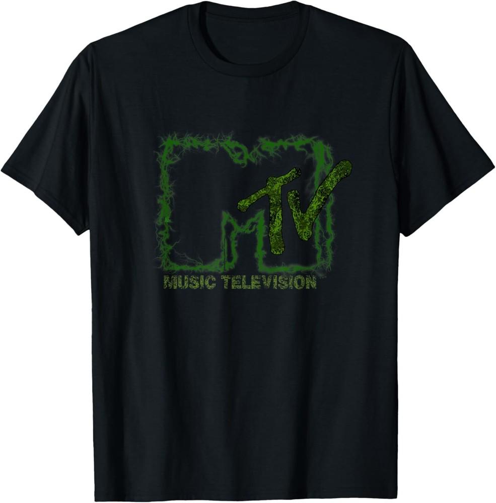 

The official MTV Logo with green eco electric flashes T-Shirt ON TREND Unisex T-Shirt XXL