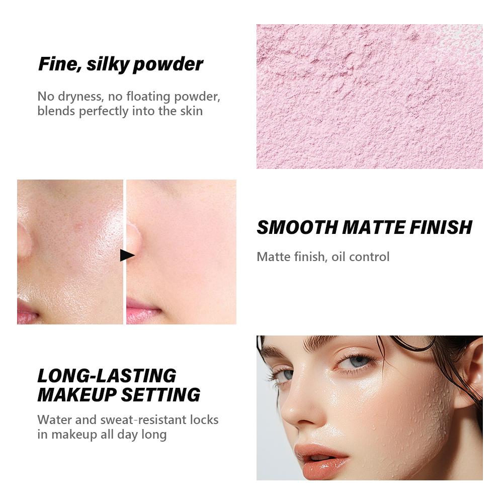 Xiaomi Loose Baking&Setting Powder and Puff Long Lasting Waterproof Oil Control Matte Setting Powder Natural Brightening Face Cosmetics