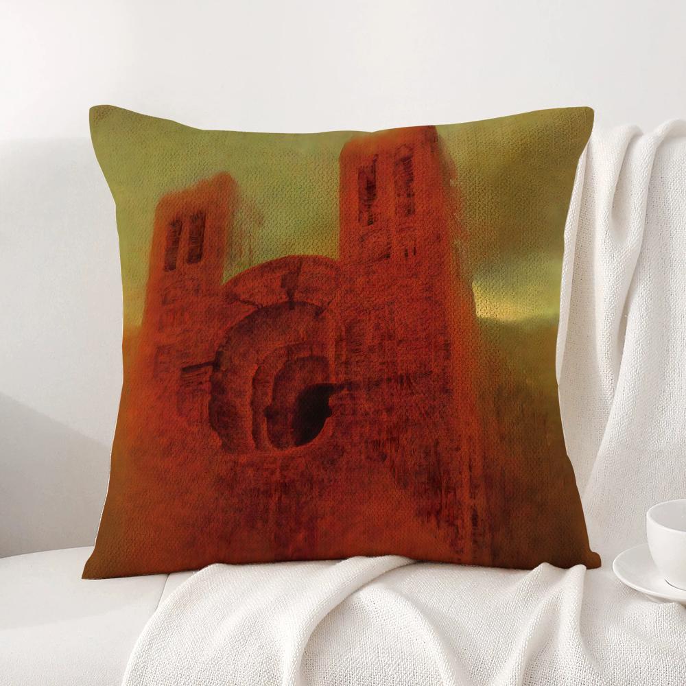 Art Z-Zdzislaw Beksinski Cushion Cover Summer Coolness Linen Fabric Double-Sided Printing Pillow Case Sofa Home Decor Gift