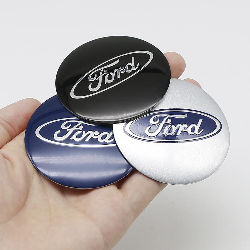 4pcs 56mm 60mm 65mm Aluminum Auto Wheel Center Hub Cap Sticker For Ford Mondeo Fiesta Explorer Fusion Escape Shelby Edge Styling CVT1