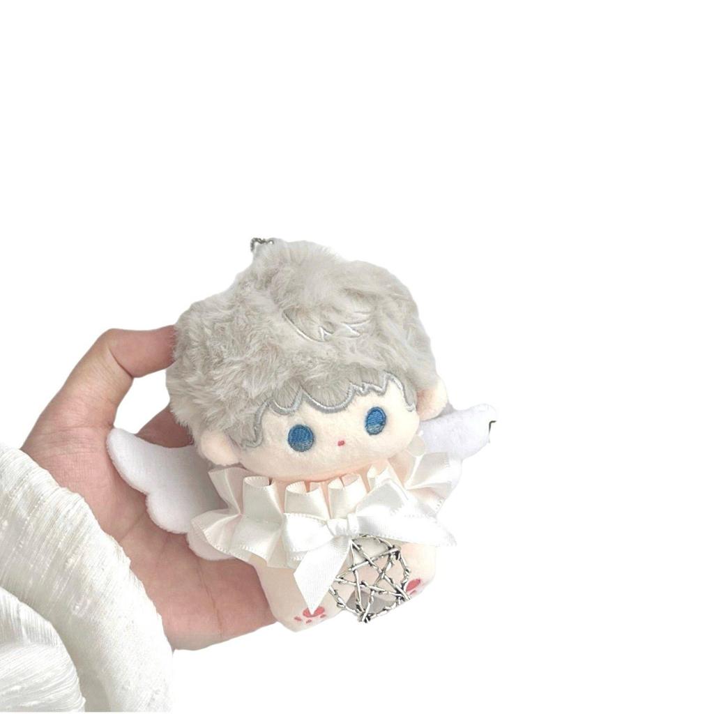 Adorable Angel-Devil 10cm Plush Doll Set with Cloak, Ears, and Wings