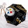 Pittsburgh Steelers pattern, automatic folding umbrella, portable and foldable design, 8 ribs, a Christmas or birthday gift.