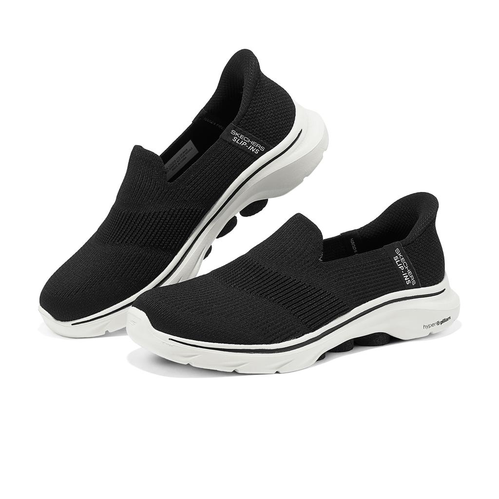 Skechers Go Walk 7 Versatile Comfortable Shock Absorbing Low Top Casual Shoes Women Sneakers Black 125258-BKW
