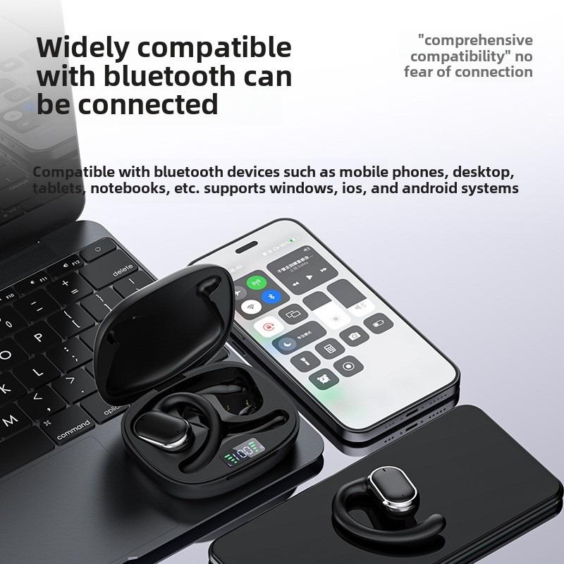 X93 hanging ear cross-border new high sound quality comfortable wear Bluetooth 5.3 intelligent digital display long life private