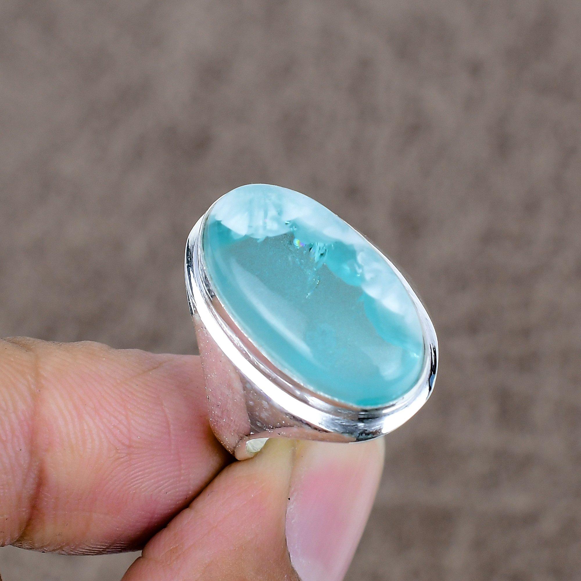 

Hememorphite Genstone Handmade 925 Sterling Silver Jewelry Ring Size 8 KKG-533