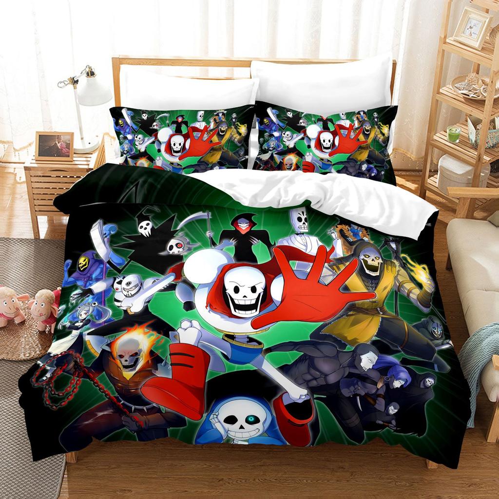 3pcs Bedding Set Animation Wish 3D Printed Cozy Duvet Cover King Queen Twin Size Birthday Gift for Adult Bedroom Decor