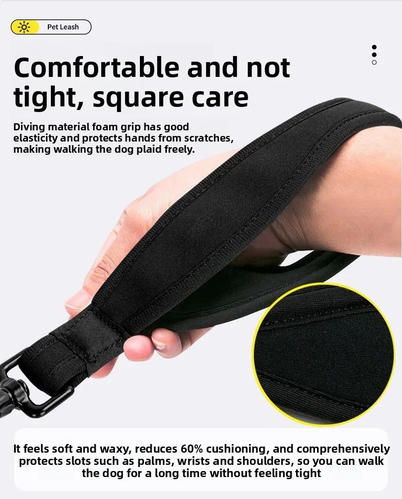 Shock Absorbing Bungee Dog Leash, Nylon Retractable Lead With Zinc Alloy Clip For Small Medium Dogs Walking Training