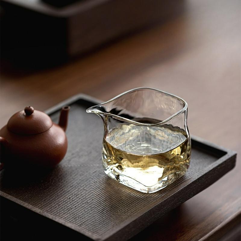Glass Fair Cup Heat Resistant Handmade Hammer Tea Dispenser Chahai Home Decoration Kungfu Teacup Ceremony Teaware Accessories
