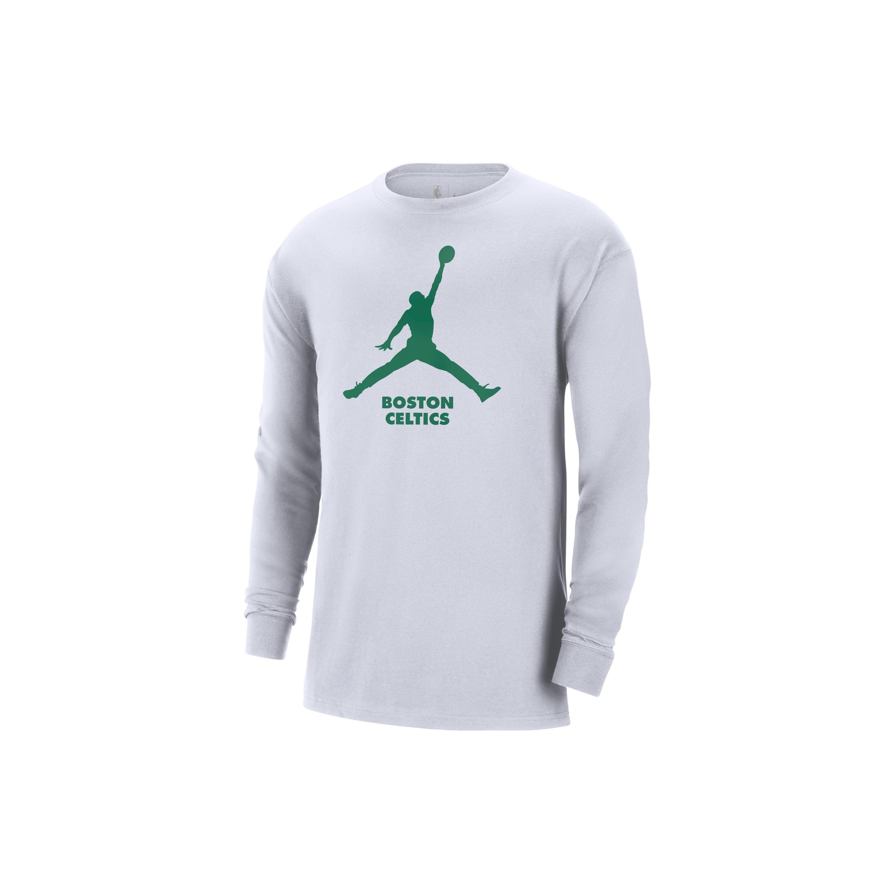 Air Jordan x NBA Boston Celtics Essential Long-Sleeve T-Shirt White Men s FN1253-100 XXXL