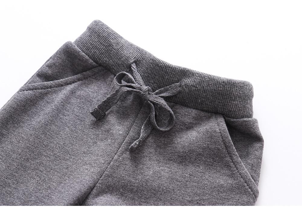 Kids' Autumn/Winter Cotton Trousers: Boys' European American Printed Knit with Ribbed Cuffs