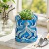 3D Printed Octopus Planter Planter, Artistic Coastal Plant Pot, Decorative Indoor Outdoor Container for Cactus, Succulents, Unique Desk Accessory Sun