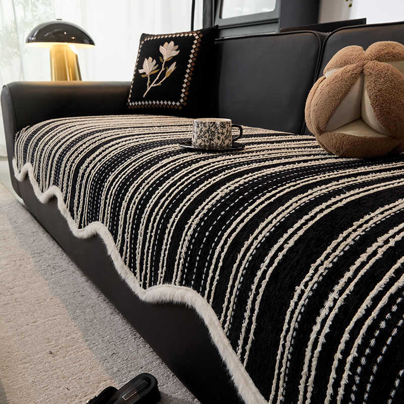 Special-Shaped Light Luxury High-End Sofa Cushion Autumn And Winter  New Non-Slip Straight-Row Sofa Special Seat Cushion Bu Chenier