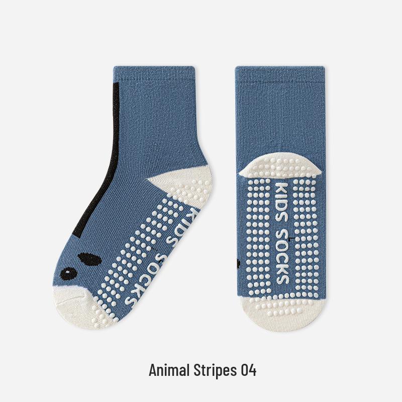 Trendy Anti-slip Mid-calf Socks for Men, Women, and Children - Ideal for Home, Indoor, Sports, and Trampoline Activities