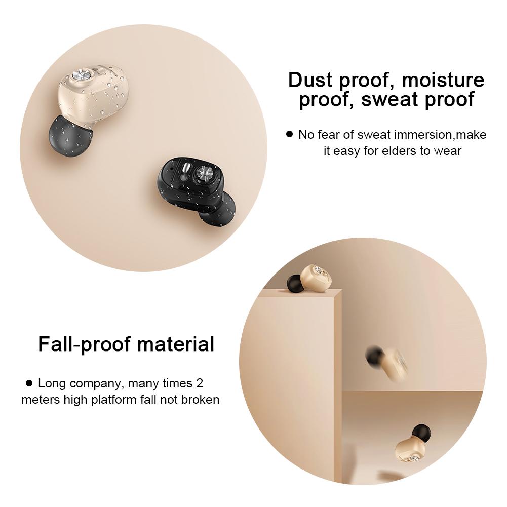 Mini Rechargeable Hearing Aids Digital Hearing Aid Sound Amplifier for Deafness Elderly High Power Noise Reduction