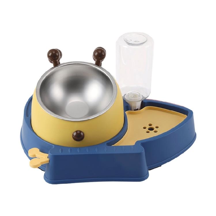 

Pet Automatic Feeder Set Dog Slanted Food Bowl Gravity Re-fill Water Dispenser синій