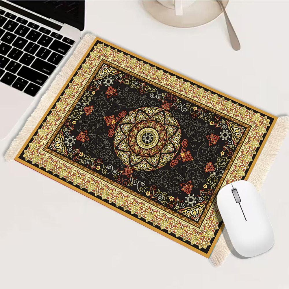 Exquisites Druck Mauspad Persisch Computertischmatte Retro Quaste Mauspad Büro