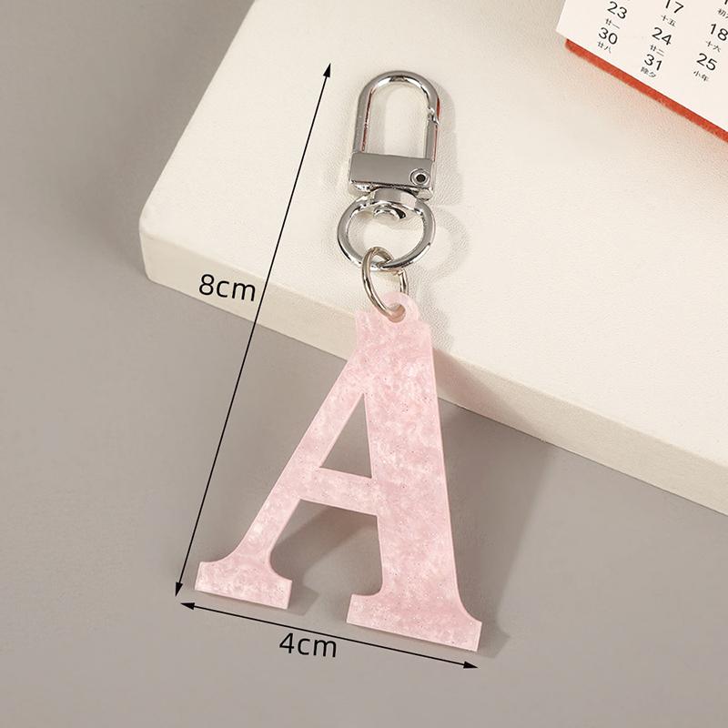 Simple Letters Keychain Backpack Pendant Keyring Bag Hanging Decoration Accessories Gift