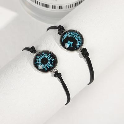 Luminous Couple Bracelets Adjustable Hand Chain New Braided Bracelet Couple Jewelry Gift