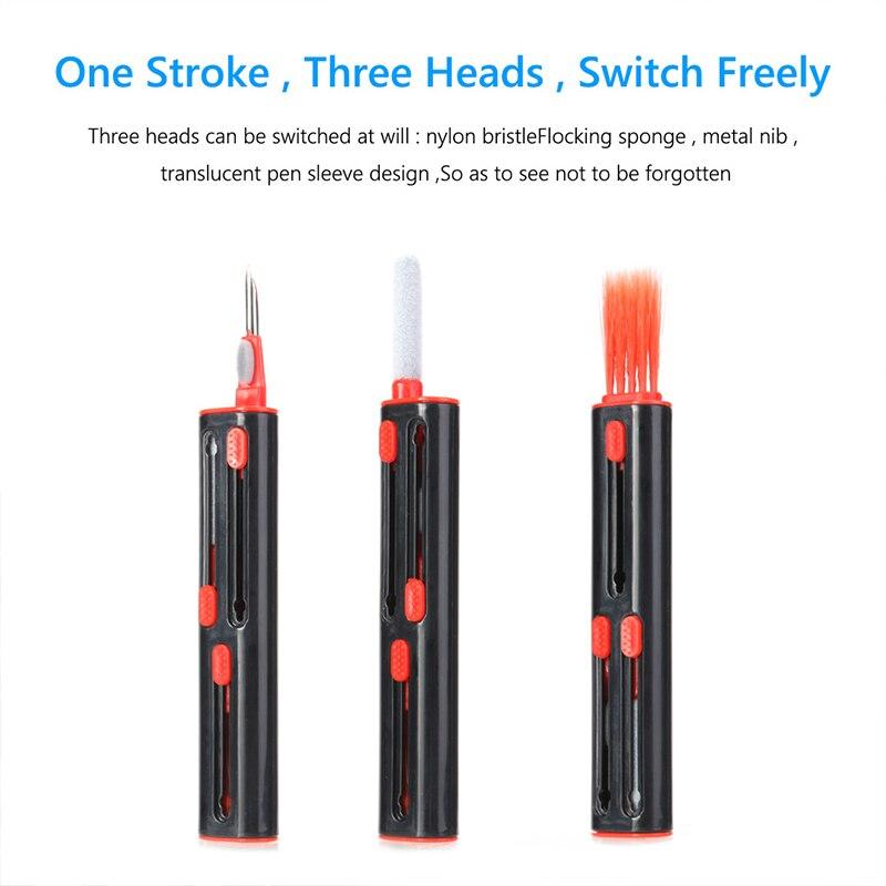 4 In 1 Multifunction Cleaner Kit For AirPods 3 2 1 Earbuds Cleaning Pen Keyboard Brush Bluetooth Earphones Case Cleaning Tools