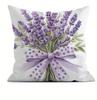 Polyester Purple Lavender Print Cushion Covers,  Skin Velvet Zipper Closure Machine Washable Throw Pillow Cases for Home Decor