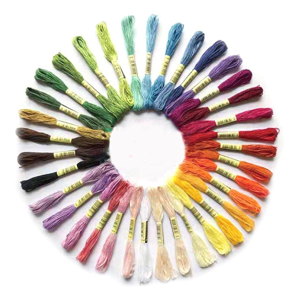 New 24/100/50/100 Cross Stitch Threads 8 Meters/6 Strands Cotton Embroidery Thread Multicolor DIY Sewing Skeins