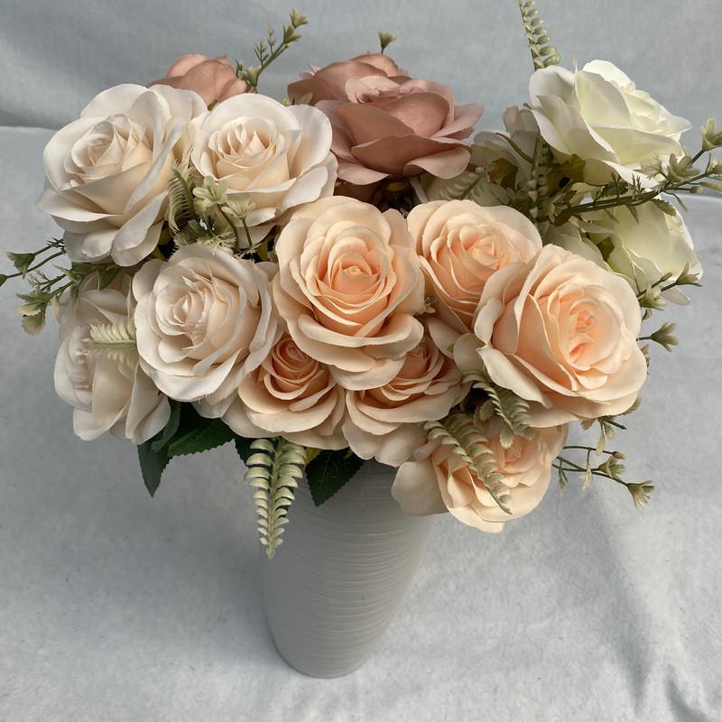 Artificial Rose Flower Greenery For Home Interior And Party Decoration Applications