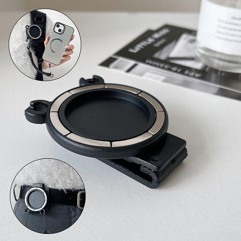 Magnetický držák na opasek na telefon držák na batoh pro Magsafe pro iPhone pro Samsung Xiaomi Huawei proti ztrátě telefonu kovový háček pružinové lano
