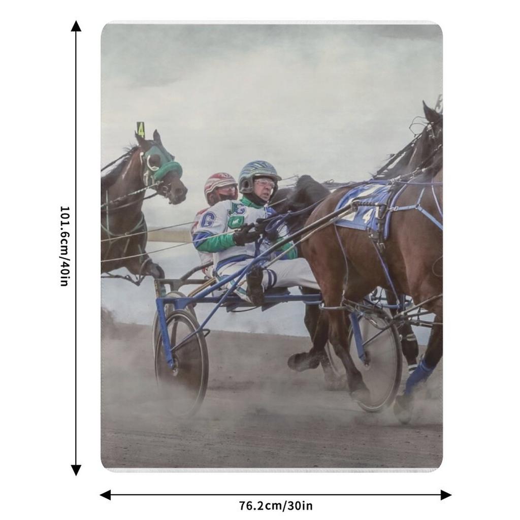 Trotting races Throw Blanket Soft Plush Blanket as Housewarming Gift