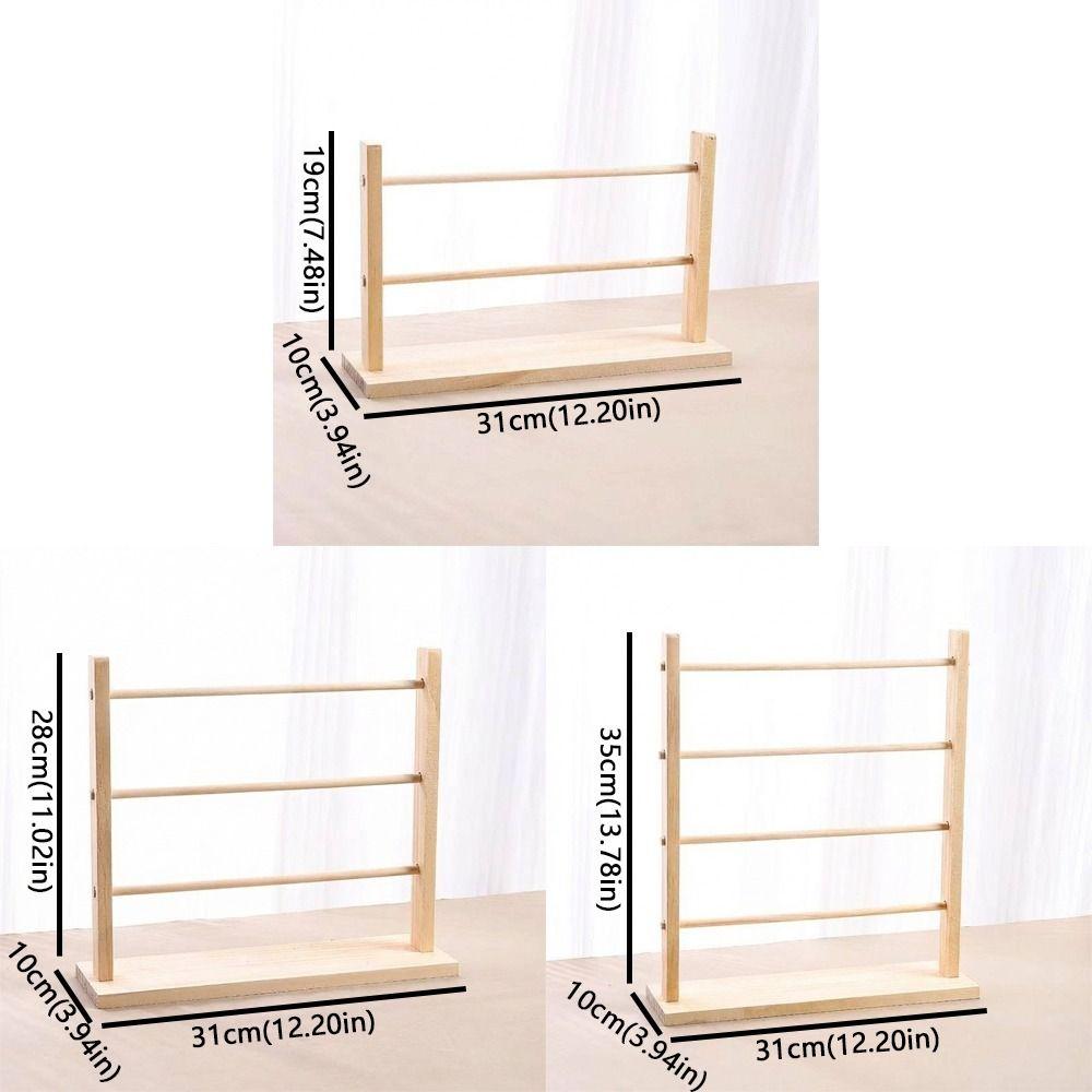Storage Shelf Wooden Storage Rack 2/3/4 Layer Jewelry Organizer Holder Bracelet Frame  Living Room