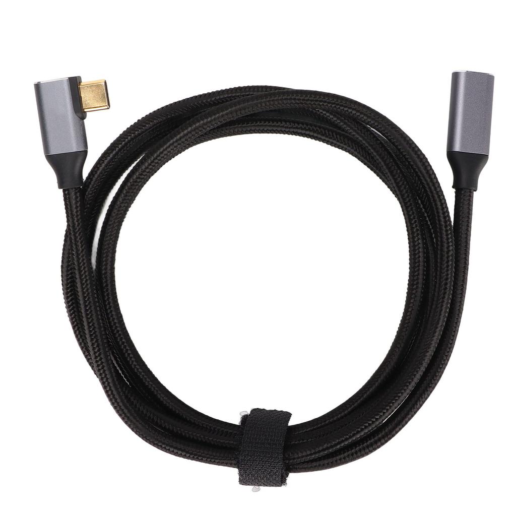 Type C Extension Cord 4K Resolution 10Gbps Good Heat Dissipation Right Angle Type C Extension Cable for Tablets Phone
