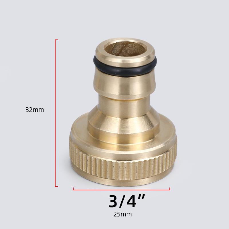 Universal Brass Tap Connector 1/2" 3/4" Quick Adapter Joints Garden Hose Car Washing Watering Spray Nozzle