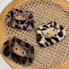 Fashion Hello Kitty Doll Decoration Leopard Pattern Plush Wallet For Travel And Casual Use