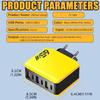 6 Port USB Charging Block 65W with Dynamic Power Allocation Charging Station ABS Texture Suitable for Various Devices