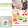 Clay Picture Frame Photo Wood DIY Frames Blank Children Wooden for Kids Painting