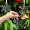 10PCS Transparent Acrylic Christmas Decoration Snowflake Drilled Holes Blank Acrylic DIY Painting Christmas Tree Pendant