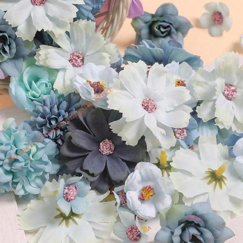 80Pcs Artificial Flower Buds 25-43mm For Wedding Floral Arrangement Photo Album Cake Decoration Bridals Hair Accessories