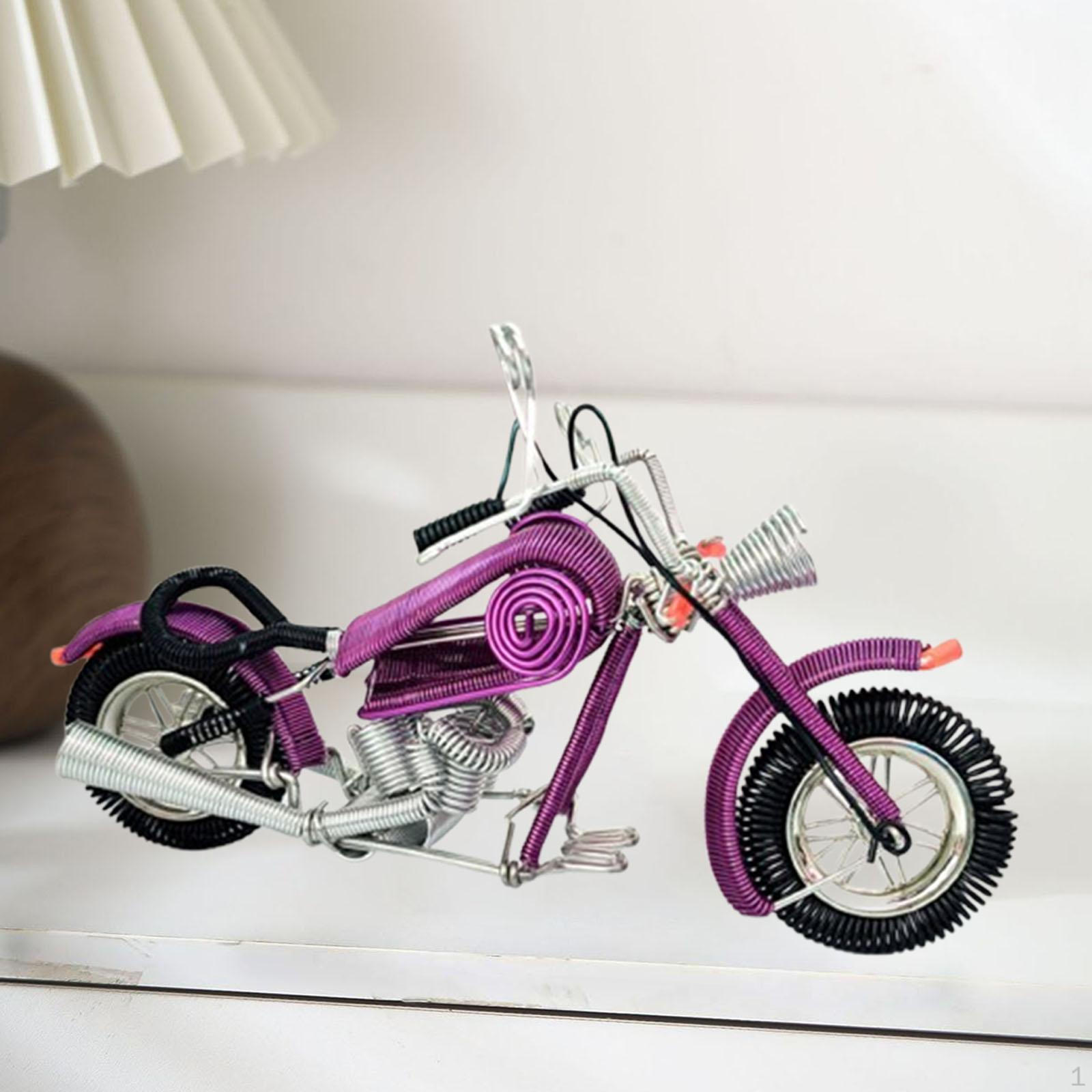 

Мотоцикл Модель Статуя Настольная Статуэтка Домашний Декор Алюминиевая Художественная Статуэтка Скульптура для Purple