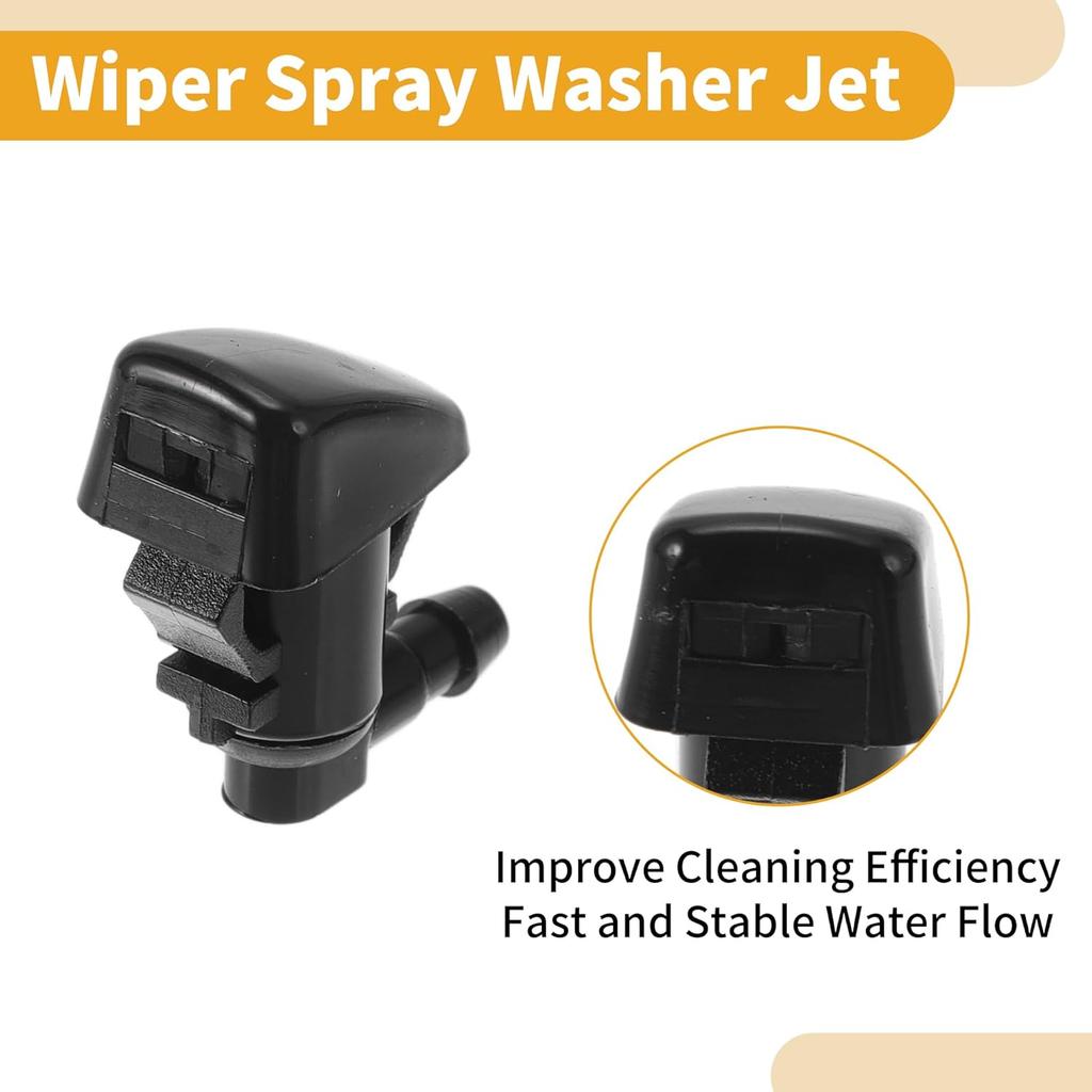 Windshield Washer Nozzle Kit for Ford Fiesta 11-22 No.8532126020 with Gaskets t Hose Connector,Straight Hose Connector,Y Hose Connector